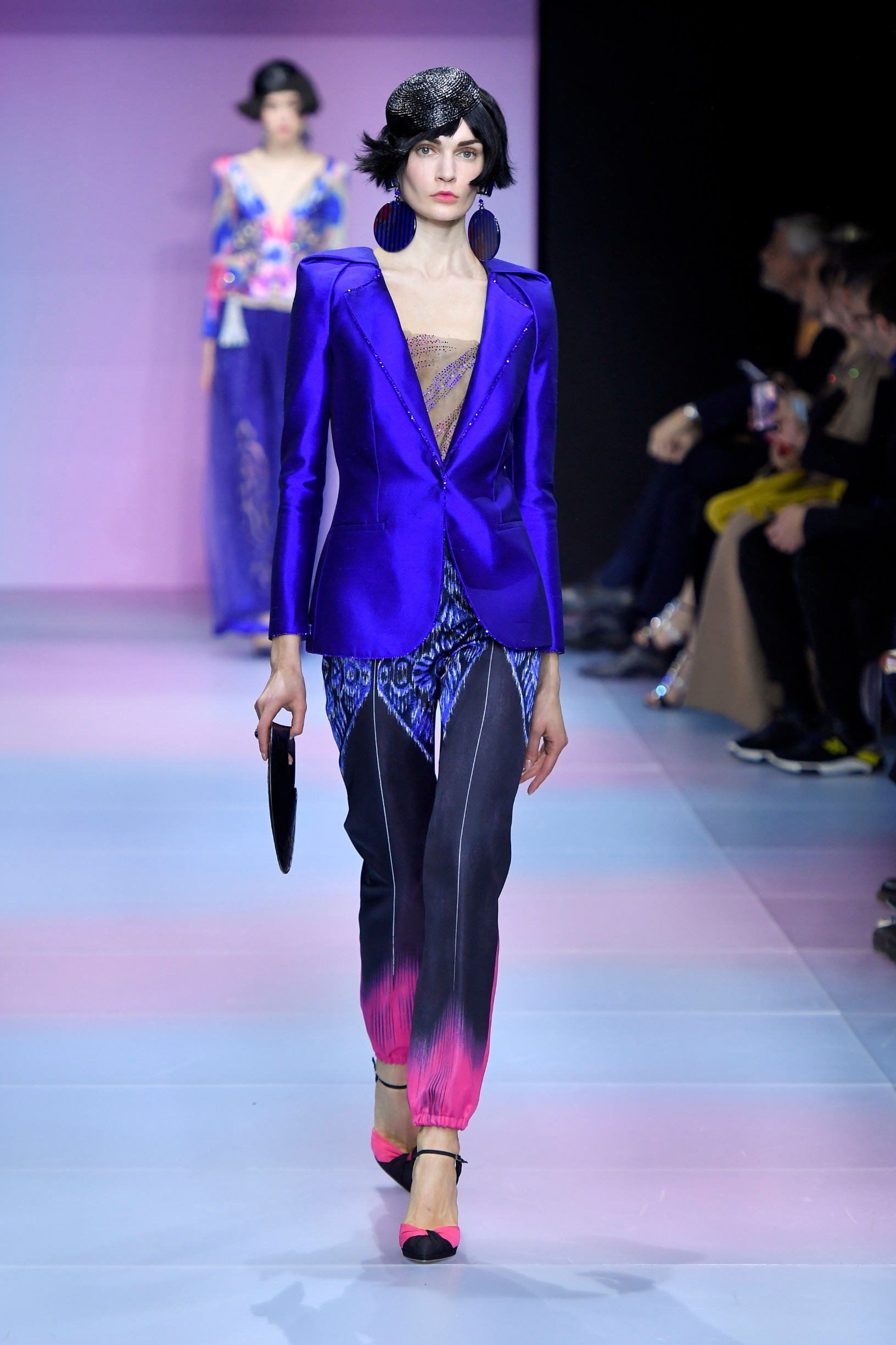 Model walks on the runway during the Giorgio Armani Prive  Haute Couture fashion show during Haute Couture Spring Summer  2020 in Paris, France on Jan. 21, 2020., Image: 494094255, License: Rights-managed, Restrictions: *** World Rights ***, Model Release: no, Credit line: Jonas Gustavsson / ddp USA / Profimedia